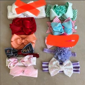 Bundle: soft baby girl headbands size 0-12M